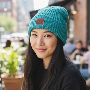 Love Your Melon Blue Knit Beanie Hat LYM